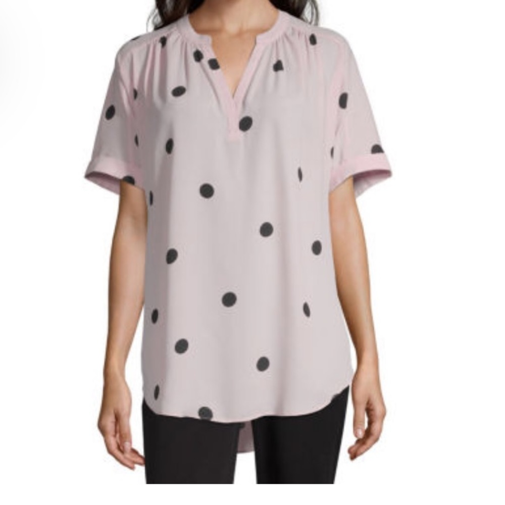 Worthington v neck chiffon blouse